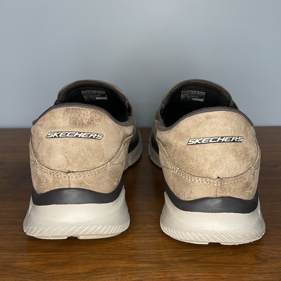 SKETCHERS MEMORY FOAM WIDE FIT MEN SHOE SNEAKER in COOL TAN - Picture 4 of 11